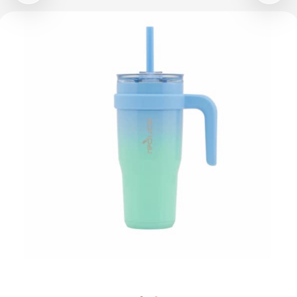 Reduce Bubbly Blue Gradient 24oz Tumbler with Handle